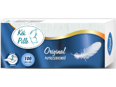 Kék Pille papírzsebkendő 3réteg 100db Original