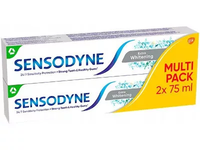 Sensodyne fogkrém 2x75ml Extra Whitening