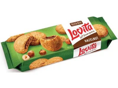 Lovita Soft Cream Cookies 127g Mogyorókrémes teasütemény