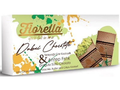 Dubai Fiorella Táblás 200g Pisztáciakrémes tejcsoki