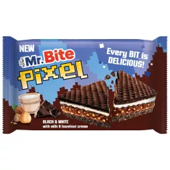 Mr.Bite Pixel kakaós ostyaszelet 30g Black&White