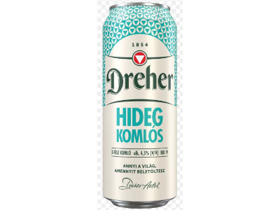 Dreher Hidegkomlós világos sör 0,5L dobozos DRS