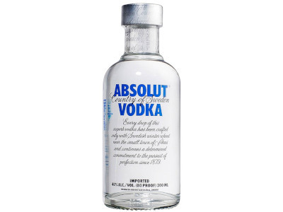Absolut Blue Vodka 40% 0,2L DRS