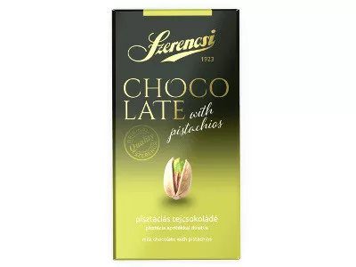 Szerencsi tábás Tej 90g Pisztáciás