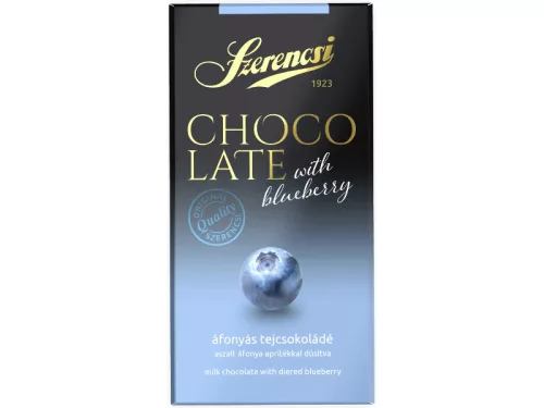 Szerencsi táblás Tej 90g Áfonya darabokkal