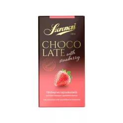 Szerencsi táblás Tej 90g Eper darabokkal