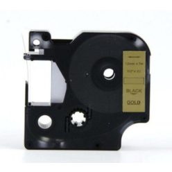 Utángyártott DYMO D1 45023 12mm x 7 m arany-fekete