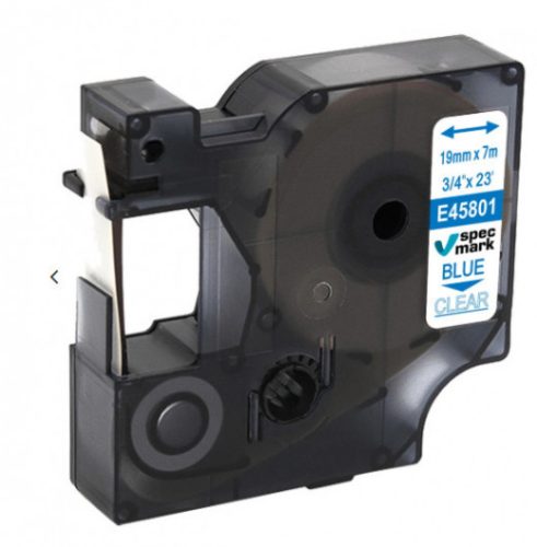 Utángyártott DYMO D1 45801 19mm x 7m átlátszó-kék S0720810