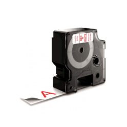   Utángyártott DYMO D1 D53715 24mm x 7m fehér-piros #S0720950
