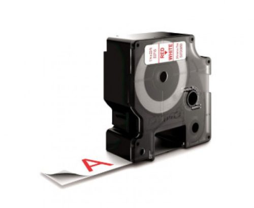 Utángyártott DYMO D1 D53715 24mm x 7m fehér-piros #S0720950