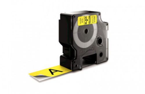 Utángyártott DYMO D1 D53718 24mm x 7m sárga-fekete #S0720980