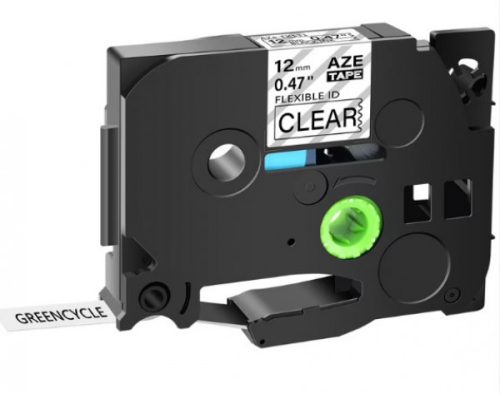 Utángyártott BROTHER TZeFX131 szalagkazetta 12 mm x 8 m flexi átlátszó alapon fekete nyomtatás