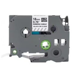   Utángyártott BROTHER TZeFX141 szalagkazetta 18mm x 8 m flexi átlátszó alapon fekete nyomtatás