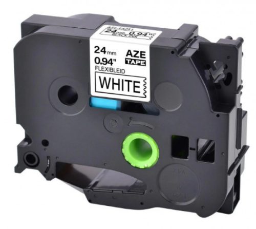 Utángyártott BROTHER TZeFX151 szalagkazetta 24 mm x 8 m flexi átlátszó alapon fekete nyomtatás