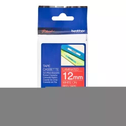   Brother TZE-435 laminált P-touch szalag (12mm) White on Red - 8m