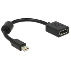   DeLock Adapter mini Displayport 1.2 male > Displayport female 4K Black