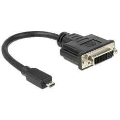   DeLock HDMI Micro-D Stecker > DVI-I (Dual Link) (24+5) Buchse 20cm Adapter