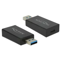   DeLock Converter USB 3.1 Gen 2 Type-A male > USB Type-C female Active Black