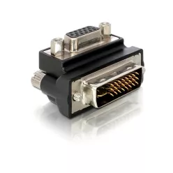   DeLock Adapter VGA female > DVI 29pin male 90° right angled