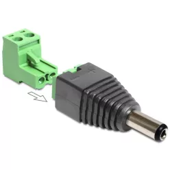   DeLock Delock Adapter DC 2.5 x 5.5 mm male > Terminal Block 2 pin 2-part