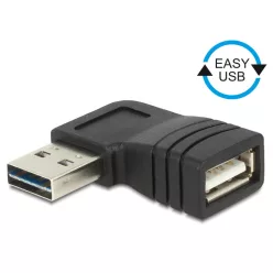   DeLock Adapter EASY-USB 2.0-A male > USB 2.0-A female angled left / right