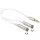 DeLock Cable audio splitter stereo jack male 3.5mm 4 pin > 2x stereo jack female 3.5mm 4 pin 25cm