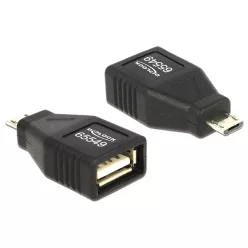   DeLock Adapter USB Micro B male > USB 2.0 female OTG full covered