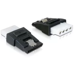  DeLock Adapter Power 4pin Molex female > SATA power 15pin female with clip