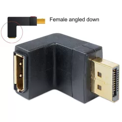   DeLock Displayport 1.1 male > Displayport female angled down Adapter Black