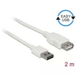   DeLock Extension cable EASY-USB 2.0 Type-A male > USB 2.0 Type-A female 2m White