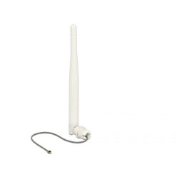   DeLock WLAN 802.11 b/g/n Antenna MHF plug 3 dBi omnidirectional 1.13 12 cm flexibel clip White