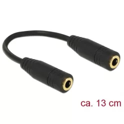   DeLock Audio Stereo Jack 3.5 mm 4 pin female > female 13cm adapter