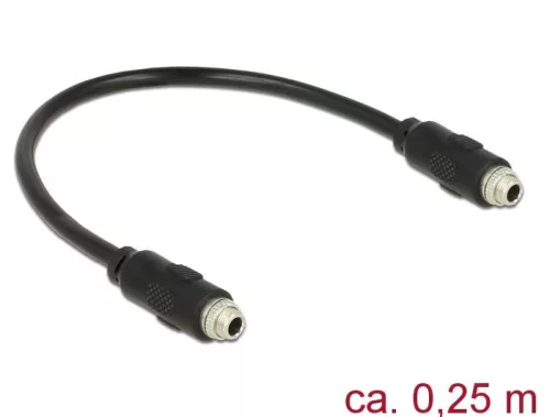 DeLock Stereo Jack 3.5mm female panel-mount > Stereo Jack 3.5mm female panel-mount 25cm cable