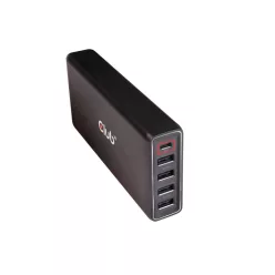  Club3D USB Type A and C Power Charger 5 ports up to 111W Black