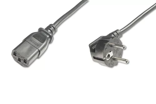 Assmann Power Cord, CEE 7/7 (Typ-F) 90° angled - C13 2,5m Black