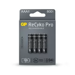 GP ReCyko Pro 800mAh AAA Ni-MH akkumulátor 4db/csomag