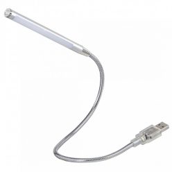   Hama Swan Neck Notebook Light with 10 LEDs Dimmable Touch Sensor Silver