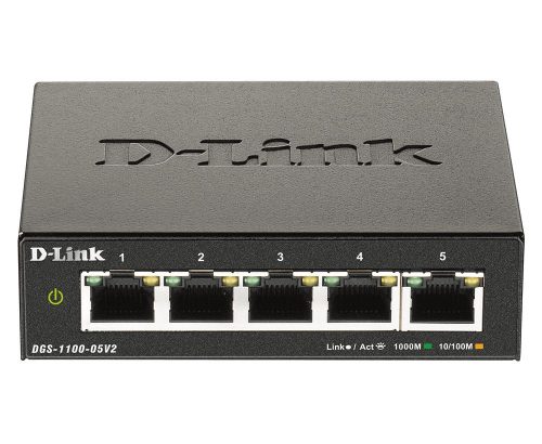 D-Link DGS-1100-05V2 5-Port Gigabit Smart Managed Switch