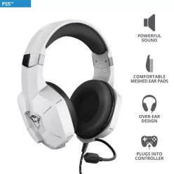 Trust GXT 323W Carus Gaming Headset White