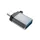 FIXED USB-C - USB-A átalakító, aluminum, szürke