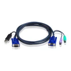   ATEN 2L-5503UP 3m USB KVM Cable with built-in PS2 to USB Converter