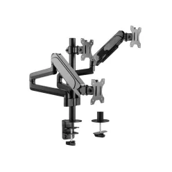   EQuip 17"-27"  Triple Monitor Desk Mount Bracket Black