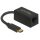 DeLock SuperSpeed USB (USB 3.2 Gen 1) with USB Type-C male > Gigabit LAN 10/100/1000 Mbps compact Adatper Black