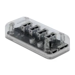 DeLock External USB 3.0 Hub with 4Ports Transparent