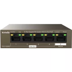   Tenda TEG1105PD 5-Port Gigabit PD Switch With 4-Port PoE Extender