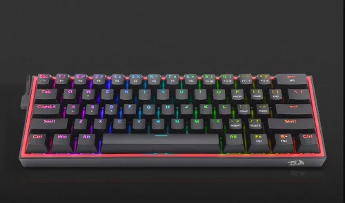 Redragon Fizz Pro black, wired&2.4G&BT mechanical Keyboard, RGB, blue switch Black HU