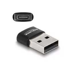   DeLock USB2.0 Adapter USB Type-A male to USB Type-C female Black