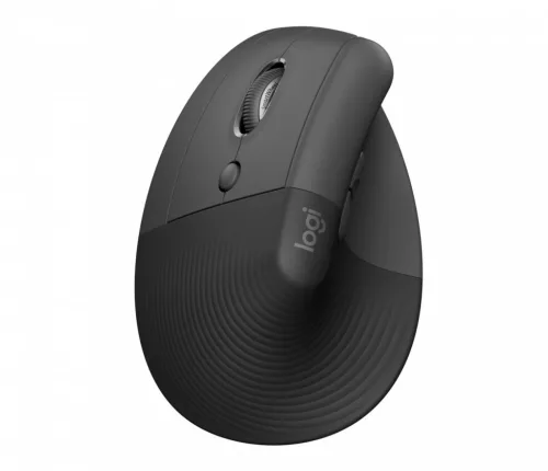 Logitech Lift Left Hand Vertical Ergonomic Bluetooth Mouse Graphite Grey