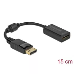   DeLock Adapter DisplayPort 1.1 male to HDMI female Passive 0,15m Black