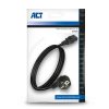 ACT AC3305 Powercord mains connector CEE 7/7 male (angled) - C13 black 2m Black